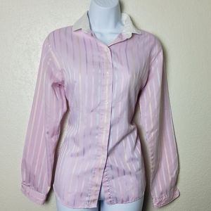 Lady Van Heusen Button-Up Long-Sleeve Shirt